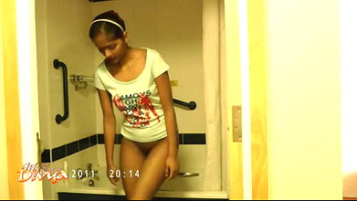 indian girl bathing