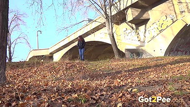 Amanda Hill squats in public and relieves herself