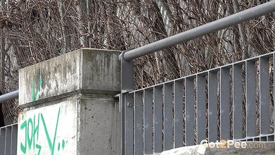 Best friends Chrissy and Yenna pee outside