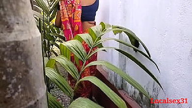 House Garden Clining Time Sex A Bengali Wife With Saree in Outdoor