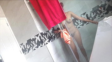 Young Maid bathing boobs and pussy show
