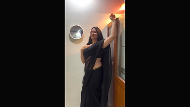 ksudha sexy in black saree