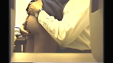 Secretary fucks boss in office and gets cum in pussy