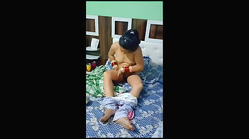 Self Massage Nude Desi Aunty