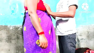 House owner cum on his maid’s ass in kitchen with Hindi audio