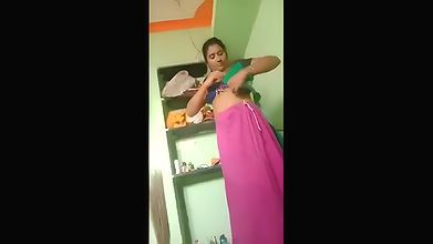 tamil wife dress change