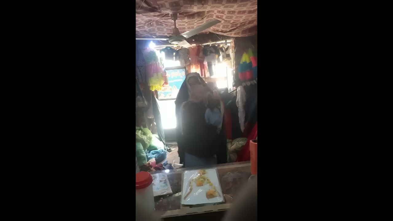 Desi chacha sucking young girls boobs in shop
