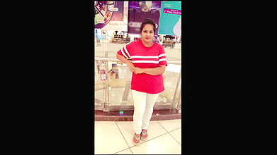 Indian nude lady masturbates in a shopping mall