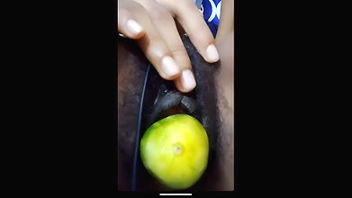 horny girl cucumber masturbation