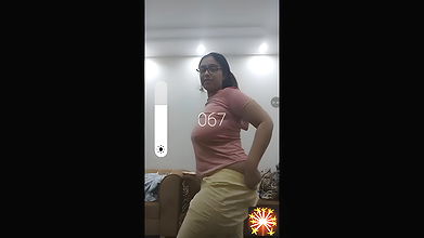 Busty Glasses Aunty Showing 2