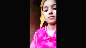 Village cutie showing shaved
