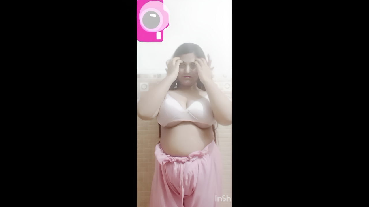 Bigbooby Bengali Babe Showing Pressing Licking Boobs 1