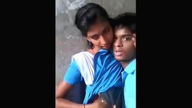 school couple outdoor boob sucking