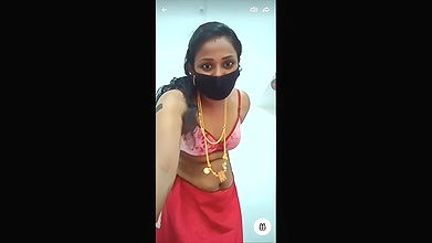 Theni housewife Priya live tempting talk with half nude