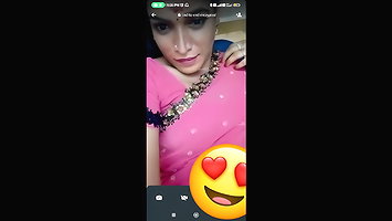 Stripping sari and showing to lover