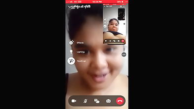 Round face chubby girl nude on video call to boyfriend