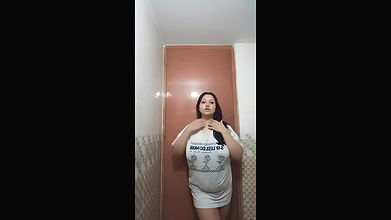 Horny Tanker GF Showing Pressing Boobs