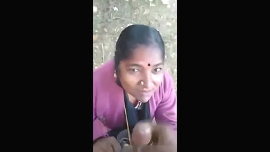 Affair Tamil Aunty Giving Blowjob To Her Man Out Door With Tamil Conversation