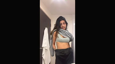 Sleepy Pakistani Babe Showing her Perfect Boobs  Ass