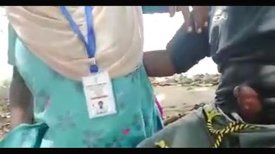 South Indian office girl sucking dick outdoors