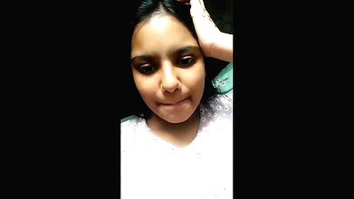 cute young gf pressing boobs with dress