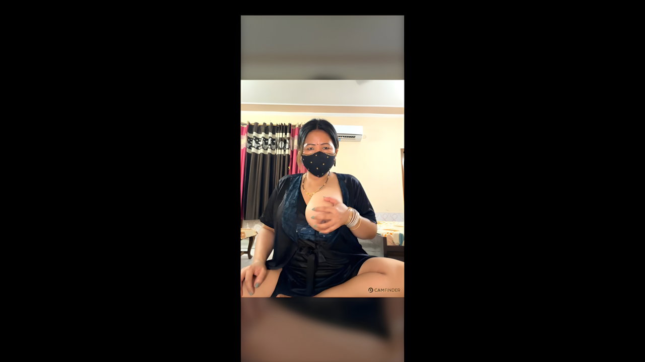 88pink nepali randi bhabhi one boobs open in black nighty