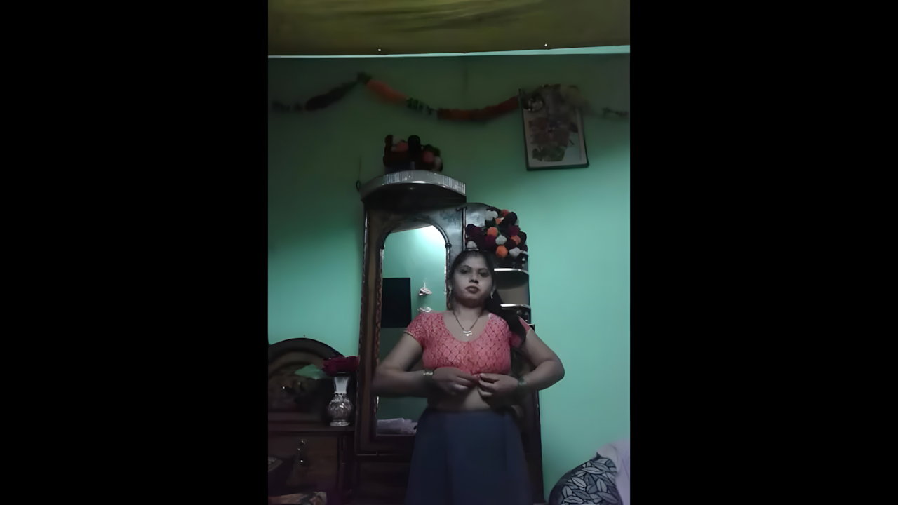 Mature Desi village housewife showing her fat shaved pussy