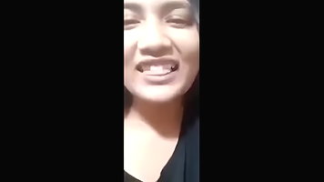 cute expression during topless boobs show by Indian girl