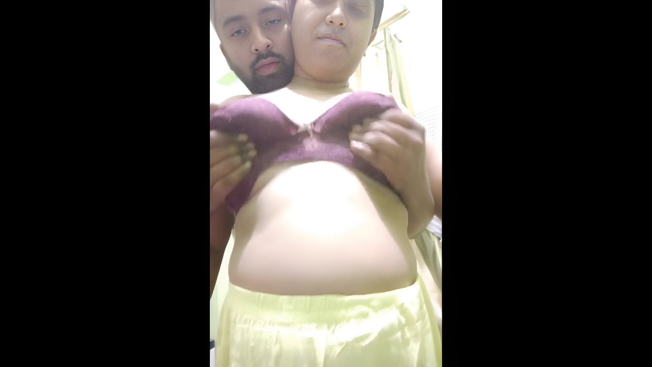 husband massages wife boobs and sucks in foreplay clip