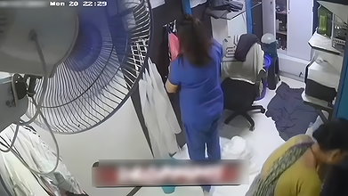 Nurse Changing Clothes Leaked CCTV Cam Video