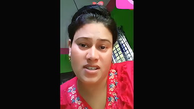 young MILF boobs show on video call to lover