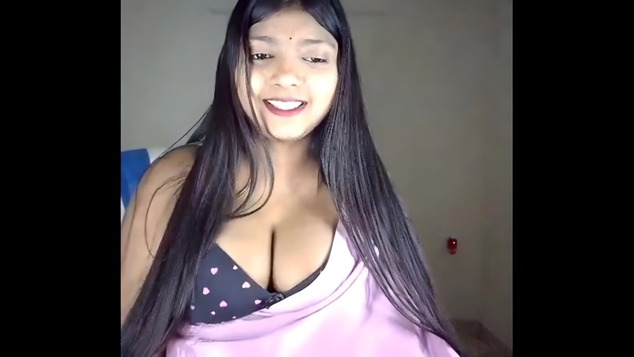 Sexy girl showing her figure in video call