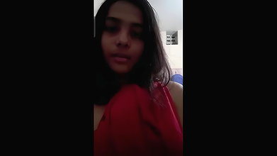 Bangladeshi girl boob press topless video making