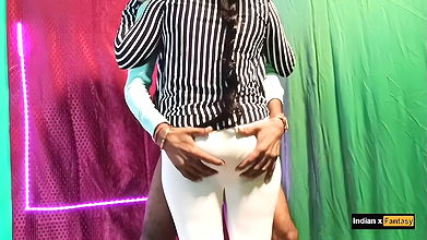 Beautiful cute desi girlfriend boyfriend couple dirty talk Hindi audio hard boobs press and fucked.