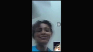 mature MILF video call on iPhone showing nudity