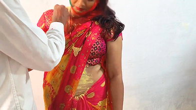 desi blowjob bhabhi cum swallowing on Holi