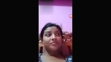 Desi girl showing and pressing her big boobs on video call