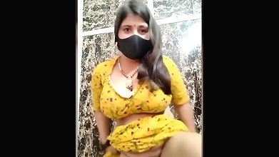 Indian bhabhi showing pussy and fingering in bathroom