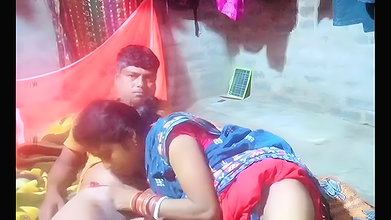 Couple enjoying sex at night