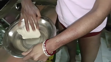 Debor Bhabhi Blowjob In Kitchen