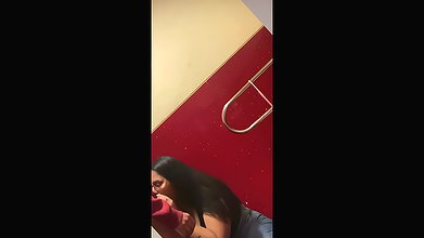 Chubby girl give an outdoor Blowjob