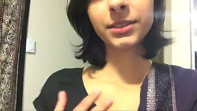 Desi bitch worships white cock