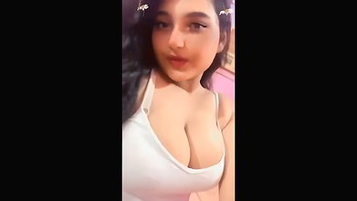 Sexy girl showing her big boobs