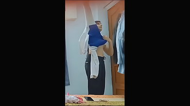 Caught sister changing