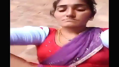 Village lady showing her pink pussy