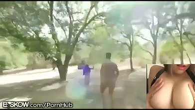 nudist runniing sex in jungle