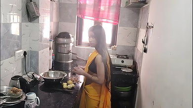 Beautiful slim bhabhi fuck hard in kitchen room