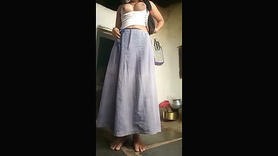 Girl in village nude