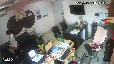 CCTV Captures Tharki Buddah Boss Taking Advantage