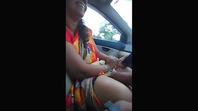 Neighbor uncle fingering bhabhi pussy inside car